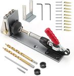 Wallfire Pocket Hole Jig Kit, Professional Pocket Screw Jig Woodworking Dowel Jig Kit for Carpentry