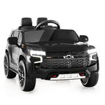 HONEY JOY Ride On Truck, 12V Licensed Chevrolet Tahoe Off-Road Electric SUV Vehicle for Kids, High/Low Speed, Music, Lights, Battery Powered Ride On Car with Remote Control (Black)