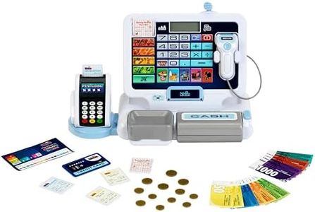 Theo Klein 9310 Tablet Cash Station I Play Cash Register with Sound and Detachable Tablet, POS Terminal, Scanner and Play Money I Toys for Children Aged 3 and Over.