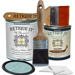 Retique It Chalk Furniture Paint by Renaissance DIY, 6 Piece Set, 34 Robin's Egg, 32 Ounces