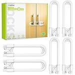 6 Pack Reusable Cupboard Locks for Children, U-Shaped Baby Proofing Child Safety Locks for Kitchen Cupboard, Door, Cabinet, Closet, Fridge, Knob Handle, Adjustable, Easy to Use, No Tools Needed