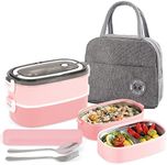 UHAPEER Lunch Box, 2 Tier Bento Box