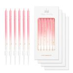 mciskin Birthday Candles Set, Colorful Party Candles,24 Pcs Birthday Cake Candles for Cake, Pink Gold Cake Decorations, Long Thin Candles Cupcake Candles for Girls Women Birthday Wedding Decorations