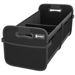 Sposuit Trunk Organizer for Car - Collapsible Trunk Storage with 11 Pockets & Reinforced Handles, SUV Trunk Organizers for Grocery Cargo(Black)