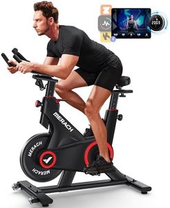 MERACH Auto Resistance Exercise Bike for Home, Bluetooth Stationary Bike with APP Data Tracking, Indoor Cycling Bike with Magnetic Resistance, SPD Pedals, Bottle Holder and 350lbs Weight Capacity