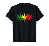 Marijuana Leaf Weed Symbol Stoner Funny Retro Rastafarian T-Shirt