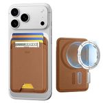 ESR for MagSafe Wallet, 5-Card Holder, Magnetic Wallet for iPhone,RFID Blocking,3200g Magnetic Strength,Ultra-Slim for iPhone 17e/17/16/15/14/13/12,Google Pixel 10 and Samsung Device Notfor Mini,Brown