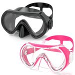 LITTLEJSY Kids Swimming Goggles, Kids Swim Mask with Nose Cover for Kids Youth 3-14, Anti-Shattered Lens No-Leak (T Pink+Black)