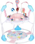 Enborbabe Baby Activity Center, 3-in-1 Grow-with-Me Baby Jumper Activity Center, 360° Rotating Jumper & Bouncer with Interactive Toys, Music, Lights and 3 Adjustable Heights for Babies 6+ Months
