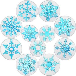 11 Pieces Snowflake Resin Molds Snowflake Silicone Moulds Snowflake Casting Soap Mold for Epoxy Resin DIY Crafts Necklace Earrings Pendants Wedding Holiday Props Decorations