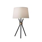 Adesso 3835-01 Benson Floor Lamp, Black, Smart Outlet Compatible, 60"