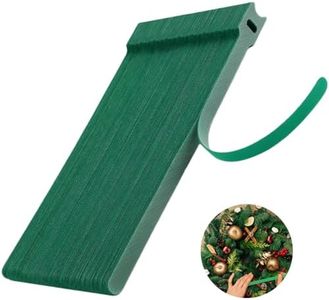 CHZKVOY, Green, Reusable, 100PCS Christmas Garland Ties, 8inch Adjustable Anti - Slip Nylon Plant Ties & Straps Featuring Hook and Loop Fasteners - Optimal for Climbing Plants Support (8 in x 0.5 in)