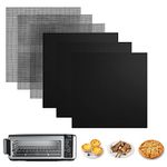 for Ninja Foodi Reusable Air Fryer Liners 12x12inch Non-Stick，Bottom of Toaster Oven Mat,3x Liners + 3x Mesh Sheets, Baking/Microwave/Grill,450°F,Pre-Cut Square for SP101/SP201/SP301/SP351