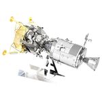 Metal Earth Fascinations MMS168 502518 - Apollo CSM + LM, Laser-Cut 3D Construction Kit, Model Kit, Metal Puzzle, 3D Metal Model, 3.5 Metal Boards, from 14 Years