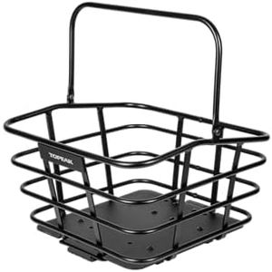 Topeak Urban Basket DX 18L – Lightweight Aluminum Bicycle Basket, MTX QuickTrack 2.0, MIK & Racktime Compatible, 6kg Capacity, Urban Commuter Front or Rear Bike Basket