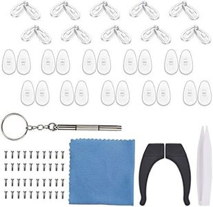 YMWALK 10 pares de almohadillas nasales de silicona con cámara de aire y 10 pares de almohadillas nasales antideslizantes para gafas, kit de reparación de gafas para gafas de sol (20 pares)