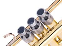 HEAVY Trumpet custom finger buttons for all Yamaha (All YTR), Stomvi, Shagerl, Carol Brass and Fides Trumpets, Yamaha flugelhorn 631/731, Yamaha cornet models (Silver Plated Brushed, Nuummite)