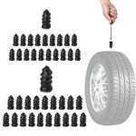 VAKS 40 PCS Tire Plug Kit, Fast and Easy Vacuum Tire Repair Rubber Nail with Screwdriver for Car Motorcycle ATV Tires Puncture Repair (20 S+20 L+ Screwdriver)