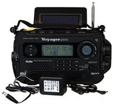 Kaito Voyager Pro KA600 Digital Solar Dynamo,Wind Up,Dynamo Cranking AM/FM/LW/SW & NOAA Weather Emergency Radio with Flashlight, Reading Lamp Alert,Smart Phone Charger & RDS and Real-Time Alert, with AC Adapter, Black