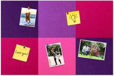 HULAVO Square Felt Cork Bulletin Board Tiles, Self Adhesive DIY Felt Pin Board for Wall 30" x 20" with 35 Pushpins for Office School Home Wall Decor Stickers Memos Photos Display (Gradual Purple)