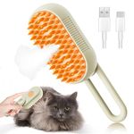 Jashgop Cat Steam Brush, 3 in 1 Pet Hair Removal Comb, Pet Steam Brush for Dogs and Cats to Remove Knotted Hair, Massage and Detangle, Steam Pet Brush for Cats for All Pets.(Multicolor)