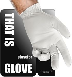 eLusefor Barehand Tactile Golf Glove - Enhanced Grip, 2nd-Skin Fit, All-White Elegance for Professionals