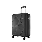 Safari Pentagon Pro 8 Wheels 55Cm Cabin Trolley Bag Hard Case Polypropylene, 360º Wheeling Carry on Luggage for Men & Women, Travel Bag, Suitcase for Travel, Trolley Bags for Travel, Black
