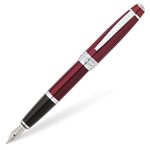 CROSS Bailey Red Lacquer Medium Nib Fountain Pen incl. Premium Gift Box – Refillable Cartridge Pen