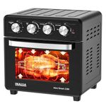 Inalsa Air Fryer For Home,23 L Capacity,1700 W,Rotisserie Convection Oven,Air Fryer Oven,Bake,Roast,Reheat,Dehydrate,Electric Oven,Air Fryer Otg,8 Accessories,2 Year Warranty-Aero Smart23M,Black