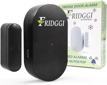FRIDGGI - Mini Alarme de Porte frigo et réfrigérateur, Rappel de Porte Ouverte, Alertes avec délai incrémental à 60, 120 et 180 Secondes, Carillon ou sirène 80 à 110 DB. (Noir)