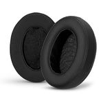 Brainwavz Earpads For ATH M50X, M50XBT, M40X, M30X, HyperX, SHURE, Turtle Beach, AKG, ATH, Philips, JBL, Fostex Replacement Memory Foam Ear Pads & Fits Many Headphones (see list), Black Oval