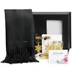 Christmas Gifts for Women, Winter Birthday Gifts Box for Best Friends Coworker with Scarf Scented Candle Unique Friendship Gift Basket Ideas Thanksgiving Mother's Day (Black)