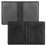 FYY Slim Minimalist Wallet - Premium Leather RFID Blocking Front Pocket Wallets with 8 Card Slots and 2 ID Window, Black