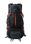 F Gear Hunter Black Grey Diamond 75L Rucksack with Shoe Compartment & Raincover | 1 Compartment & 2 Pockets | Water-Resistant Durable | Fits Upto 17 Inch Laptop | Ideal for Trekking, Hiking & Camping