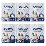 Amazon Brand - Solimo Adult Diapers Tape Style Medium (M) Size, 60 Count | 71-114 cm (28'' - 45'') | with Fast absorption, Leak Proof, Unisex