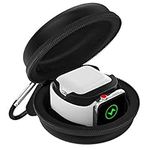 MoKo Storage Box Compatible with Apple Watch Ultra 2/Ultra/SE 2/SE/Series 9/8/7/6/5/4/3/2/1, Portable Protective Travel Case for AirPods Pro 2/1/AirPods 3/2/1 Charging Case Holder Dock, Black