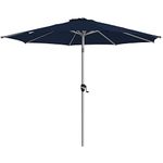 BLUU 9 FT Aluminum Outdoor Patio Umbrella, 5-YEAR Fade-Resistant Outdoor Market Table Umbrella with Push Button Tilt, for Pool, Deck, Garden and Lawn (Navy Blue)