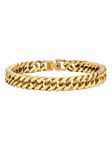 PROSTEEL Chunky Heavy Chain Bracelet for Men Women Gold Plated Male Bangle 8mm