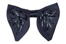KRAWATTE Men’s Pre-Tied Designer Micro Silk Butterfly Bow Tie (DB-3)
