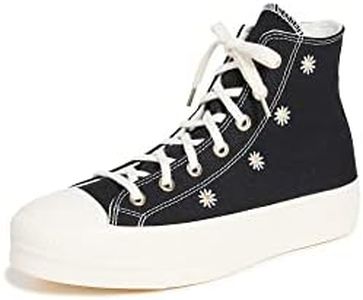 Converse Women's Chuck Taylor All Star Leopard Platform High Top Sneakers, Black/Egret/Lightgold, 10.5