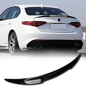 MCARCAR KIT Trunk Spoiler for Alfa Romeo Giulia Sedan 2015-2024 Car Rear Boot Lid Highkick Spoiler Wing Lip (FRP)