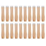 The Lord of the Tools 20Pcs Wooden File Handles with Metal Safety Rings Wooden Filing Handle Accessories for Woodworking Carpentry Garage Maintenance 6mm