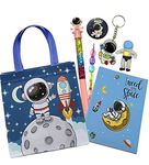 Le Delite Space Theme Return Gifts For Kids/Gift Goody Bag, Pen, Diary, Badge, Astronaut Keychain, Eraser & Pencil (Carry Bag Combo)