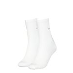 Calvin Klein Women's Sock 2 Pack, White, ONE Size (Pack of 2)