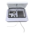 UPALDHOU 14 Inch Universal RV Roof Vent with Reversible Fan for Efficient RV Ventilation, Suitable for RVs, Campers, and Trailers - White Lid