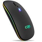 Bluetooth Wireless Mouse, Slim Dual Mode(Bluetooth 4.0 and 2.4G Wireless) Rechargeable Wireless Mouse with 3 Adjustable DPI for MacBook, Laptop, MacOS 10.10, Android 5.0, Windows 8 or Above