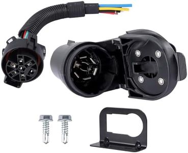 7-hole interface trailer plug, with standardized pin configuration, provides reliable connection for trailers,suitable for Ford F-150, F-250, F-350, for General Motors Chevrolet, for Dodge Ram