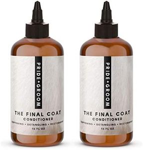 Pride and Groom The Final Coat | Grooming Conditioner that Extends the Life of a Groom | Tearless All Natural Ingredients that Untangle, Nourish, and Add Shine for All Dogs – 16oz (Pack of 2)