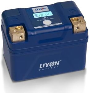 LIYON BLP7 Lifepo4 Lithium 12V 3Ah Powersports Starter Battery with Display Screen, Start Power 300A 210 CCA(-25°C) for Motorcycles 125-450cc, Sportbike 250-500cc, ATV 150-450cc, UTV 170-300cc