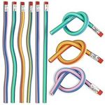 THE TWIDDLERS - 70 Magic Flexible Bendy Pencils for Children School Supplies - Colourful Kids Party Favours Bag Fillers, Stationery Gift Set Classroom Prizes